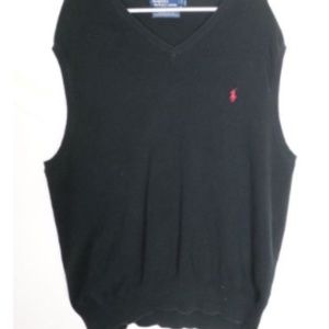 Polo Ralph Lauren Mens Sweater Vest 2XL Black